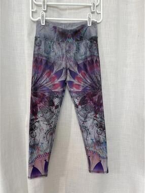 Evolution Jewel Tone Yoga Pant Leggings Ankle Sz Sm
